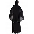 Cape abaya- Black-Grey Cape abaya- Black-Grey